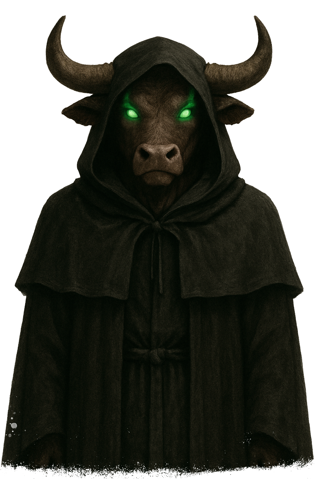 Bull Season Cult Mascot - A Bull in a Dark Cloak